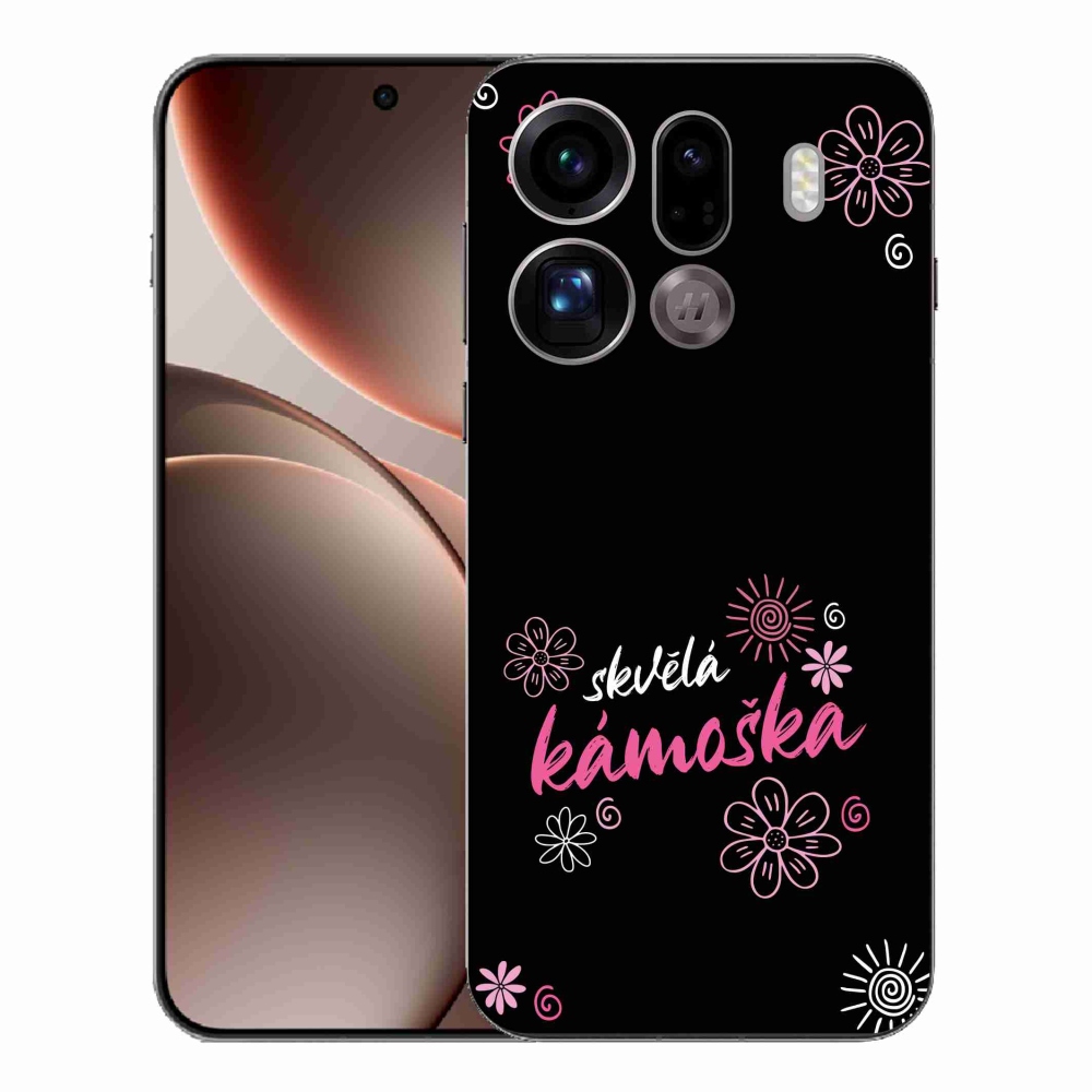 Gél borító mmCase az Oppo Find X9 Pro készülékre - nagyszerű haver fekete háttérrel