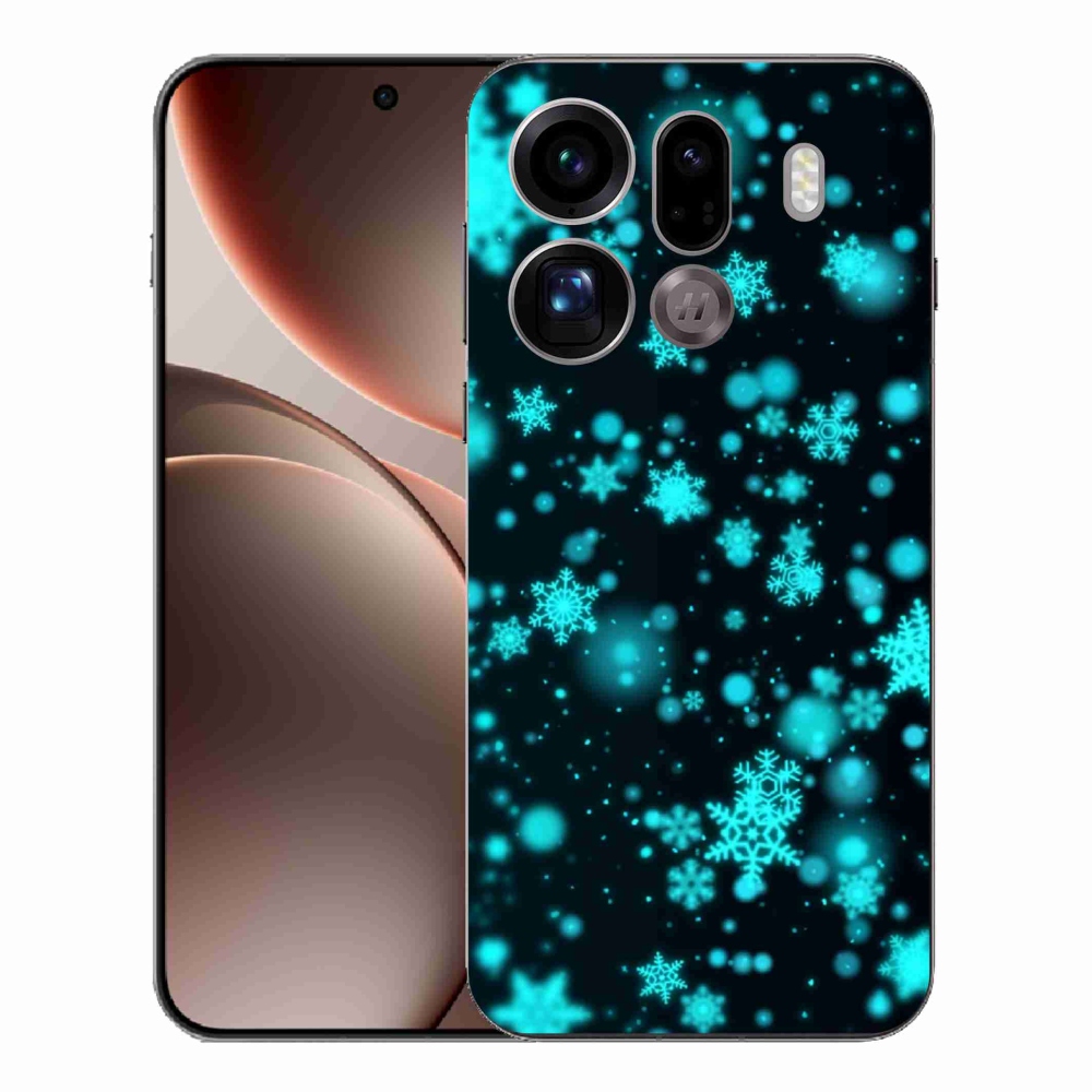 Gél borítás mmCase az Oppo Find X9 Pro készülékhez - hópelyhek 1