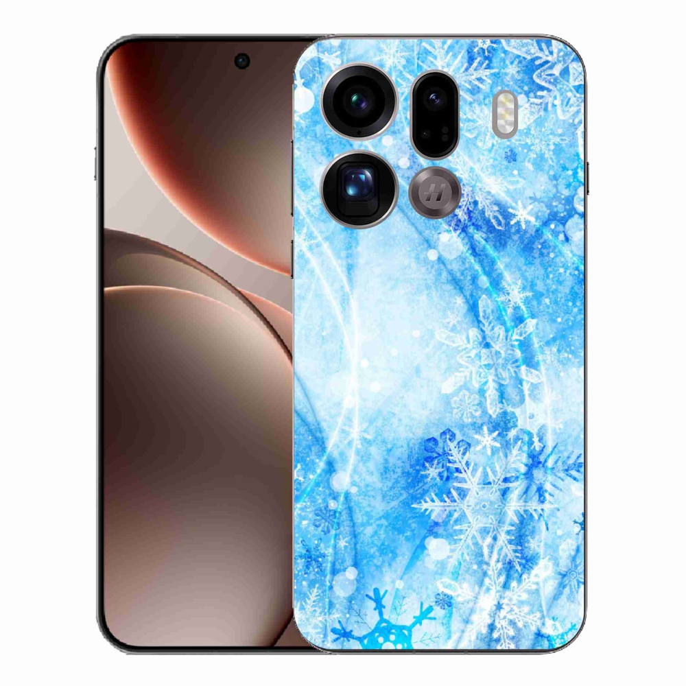 Gél borítás mmCase az Oppo Find X9 Pro készülékhez - hópelyhek