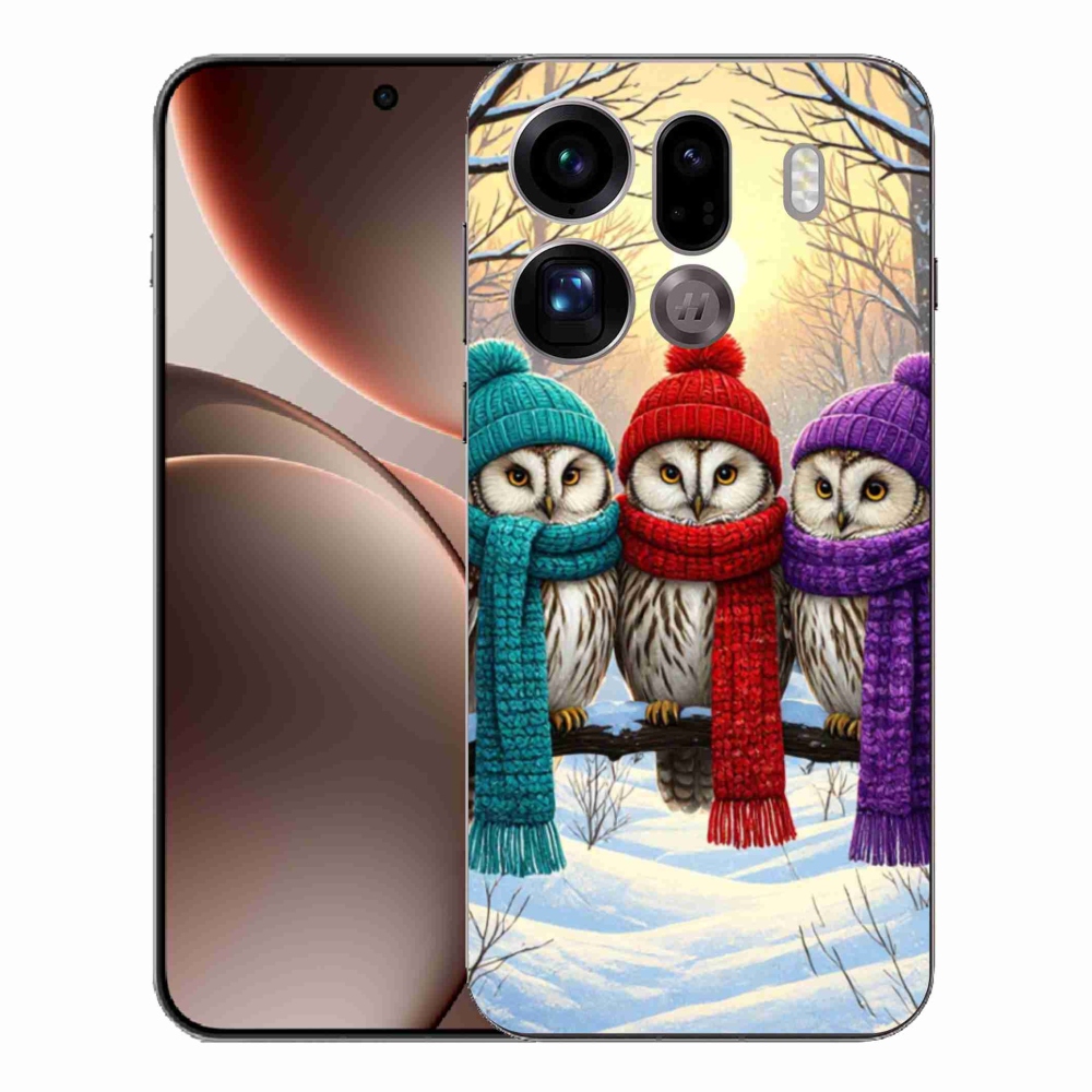 Gél borítás mmCase az Oppo Find X9 Pro számára - bagoly barátok