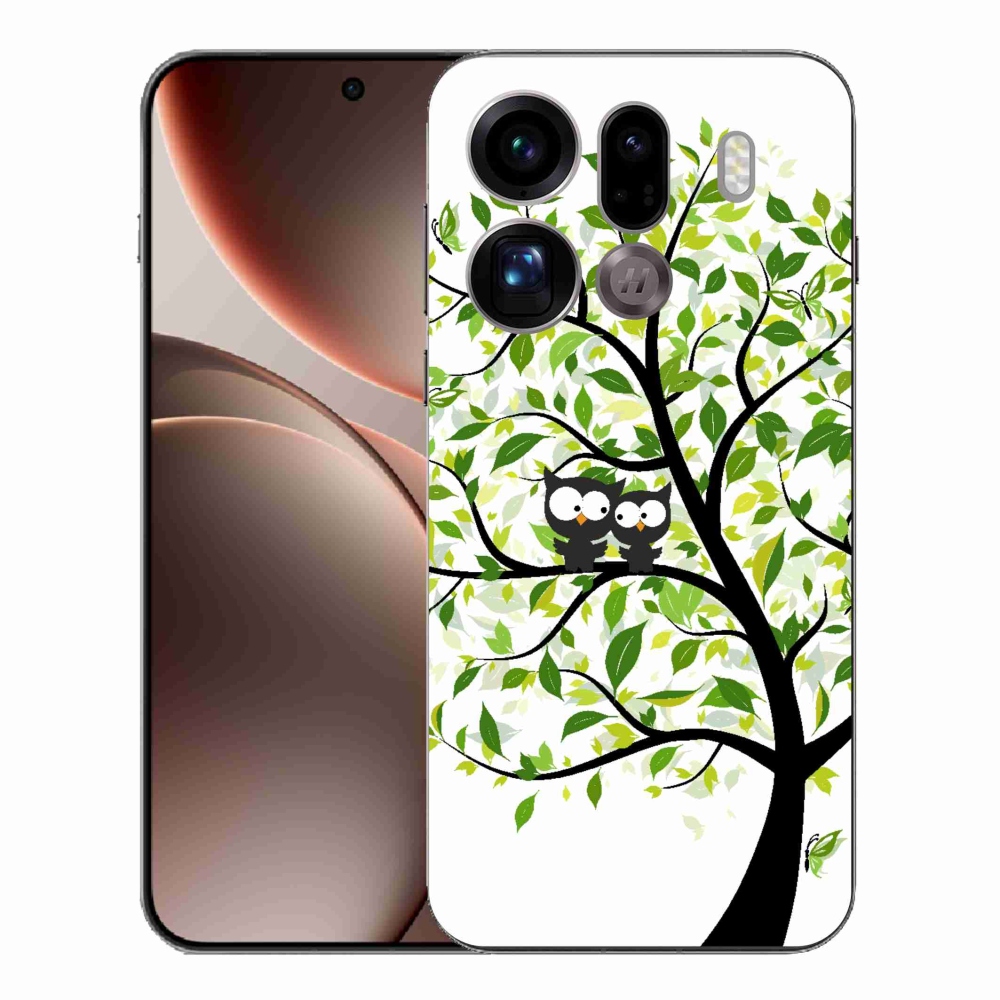 Gél borítás mmCase az Oppo Find X9 Pro számára - baglyok a fán