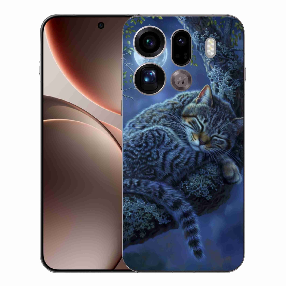Gél borítás mmCase az Oppo Find X9 Pro számára - alvó macska