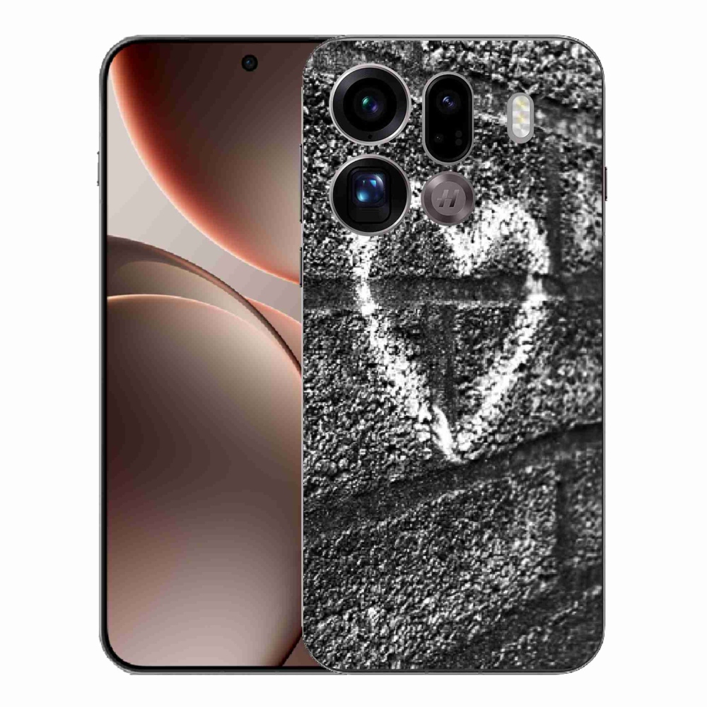 Gél borítás mmCase az Oppo Find X9 Pro számára - szív a falon