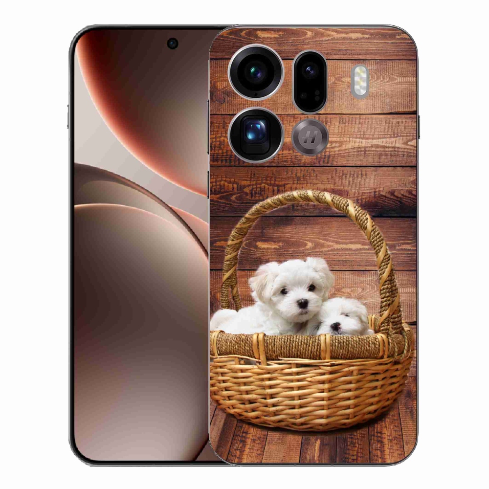 Gél borítás mmCase az Oppo Find X9 Pro számára - kölyökkutyák
