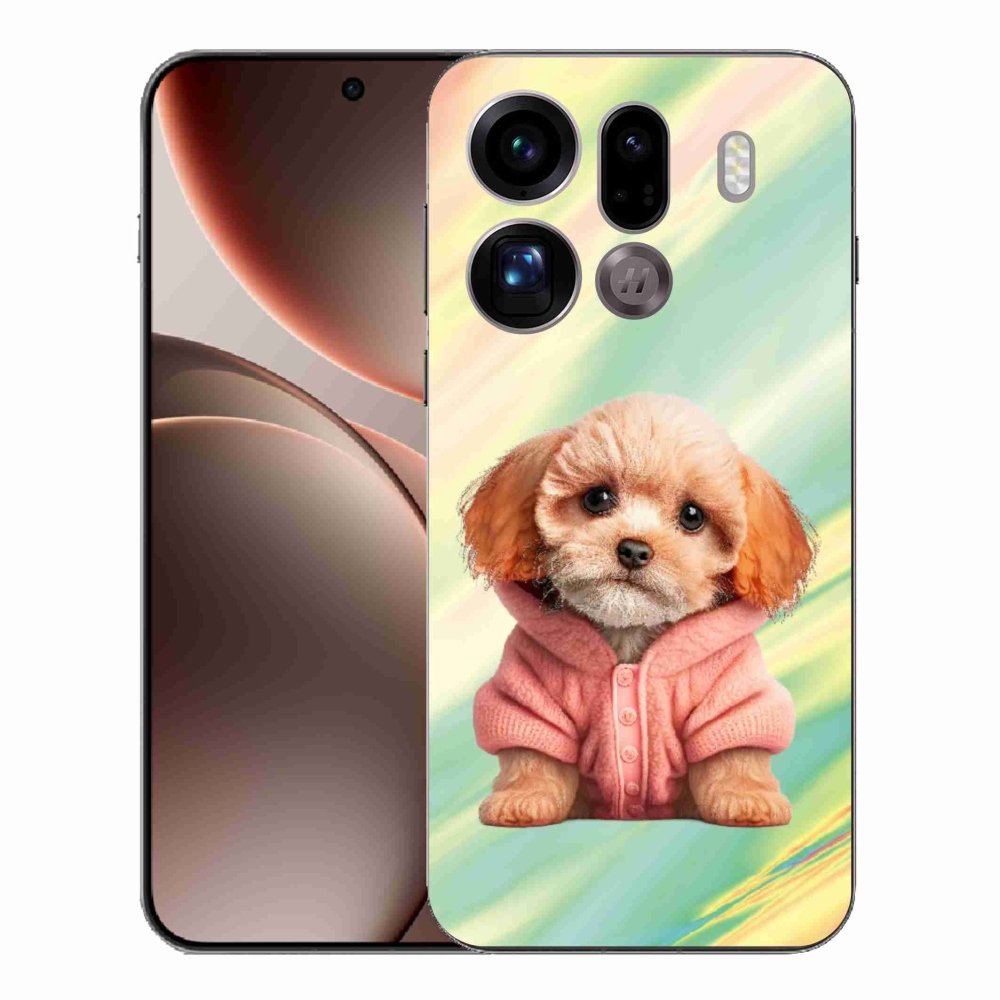 Zselés borítás mmCase az Oppo Find X9 Pro számára - pulóveres kiskutya