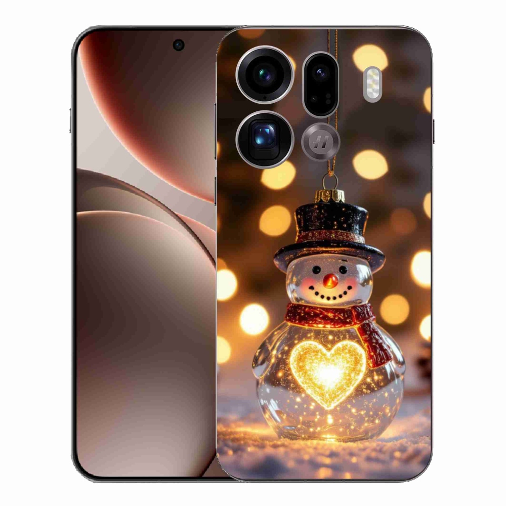 Gél borítás mmCase az Oppo Find X9 Pro készülékhez - karácsonyi hóember