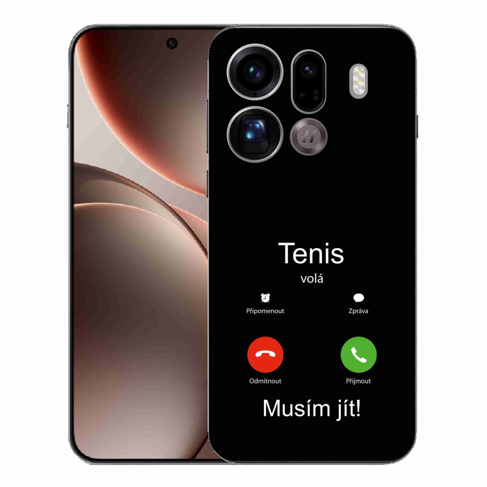 Gél borítás mmCase Oppo Find X9 Pro - teniszhívások fekete háttérrel
