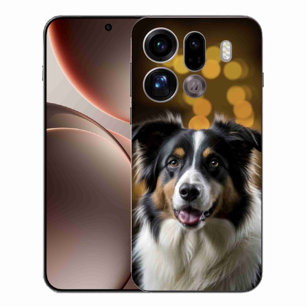 Gél borítás mmCase az Oppo Find X9 Pro számára - mosolygó ausztrál juhászkutya