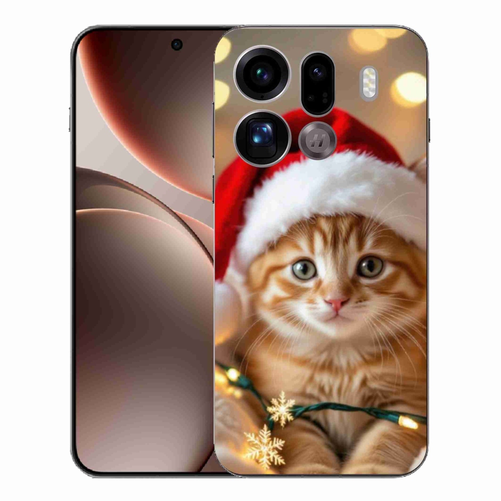 Gél borítás mmCase az Oppo Find X9 Pro számára - Karácsonyi cica