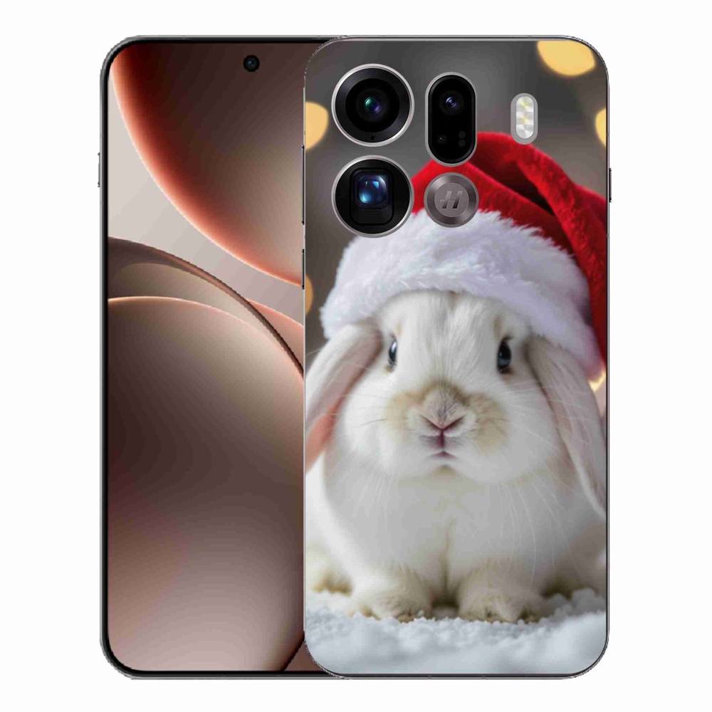 Gél borító mmCase az Oppo Find X9 Pro számára - Karácsonyi nyúl
