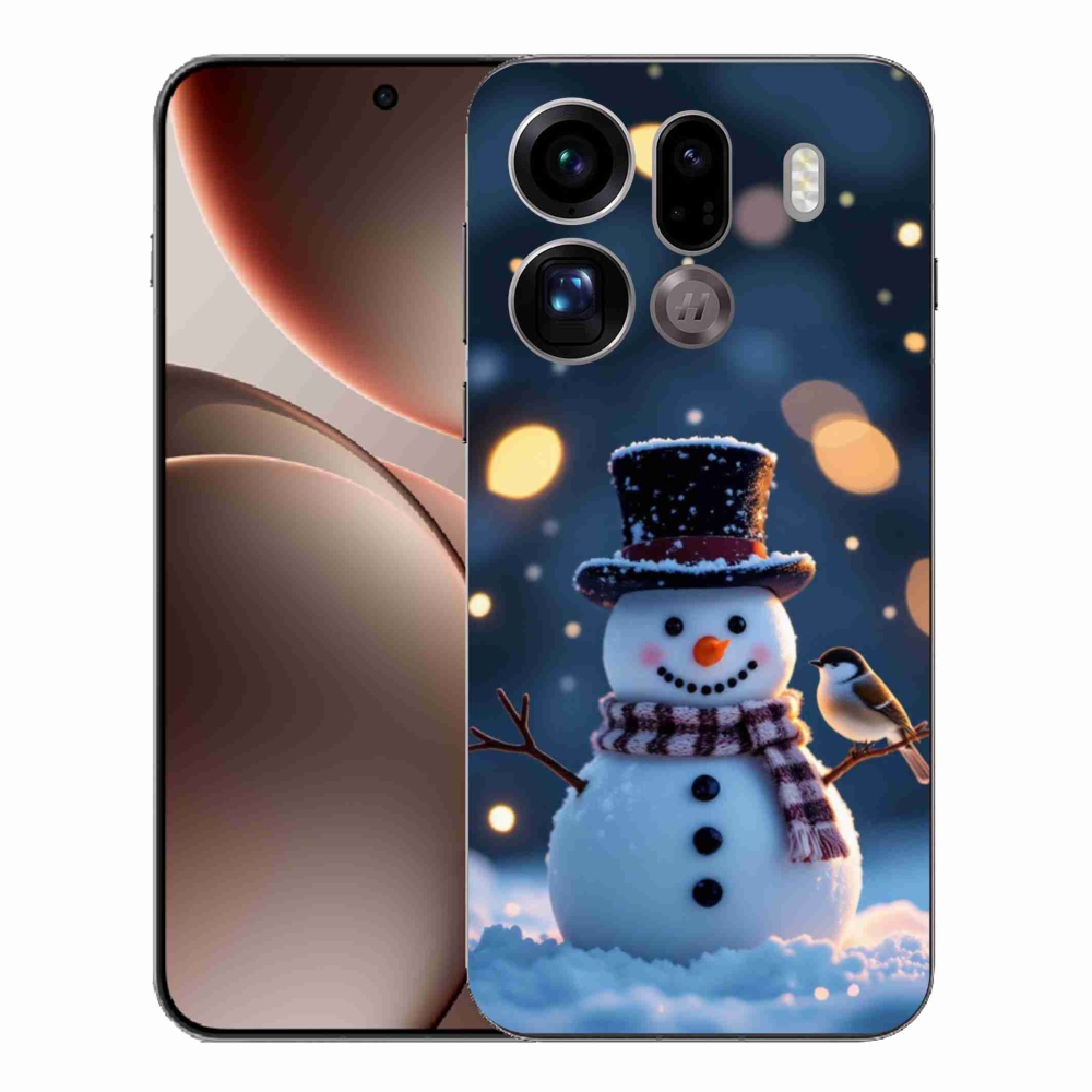 Gél borítás mmCase az Oppo Find X9 Pro készülékhez - karácsonyi hóember