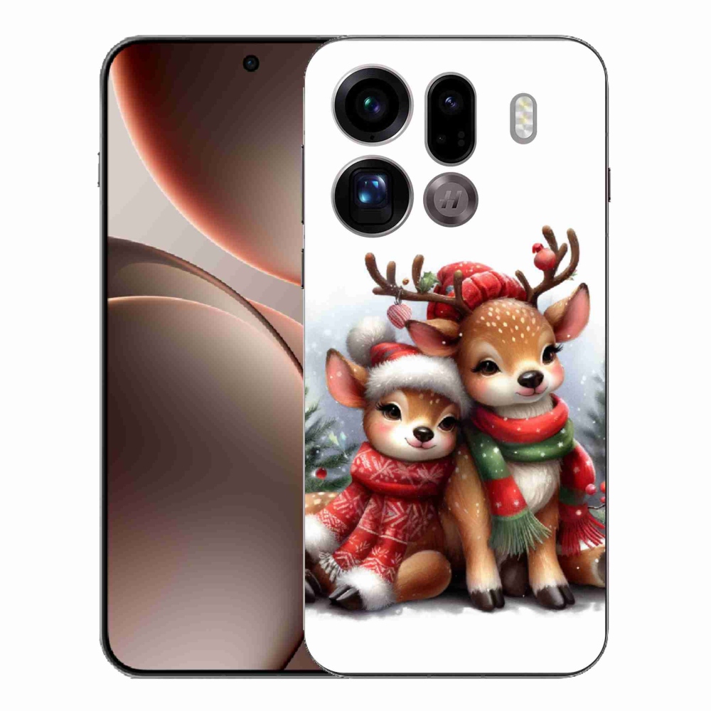 Zselés borítás mmCase az Oppo Find X9 Pro készülékhez - karácsonyi rénszarvas