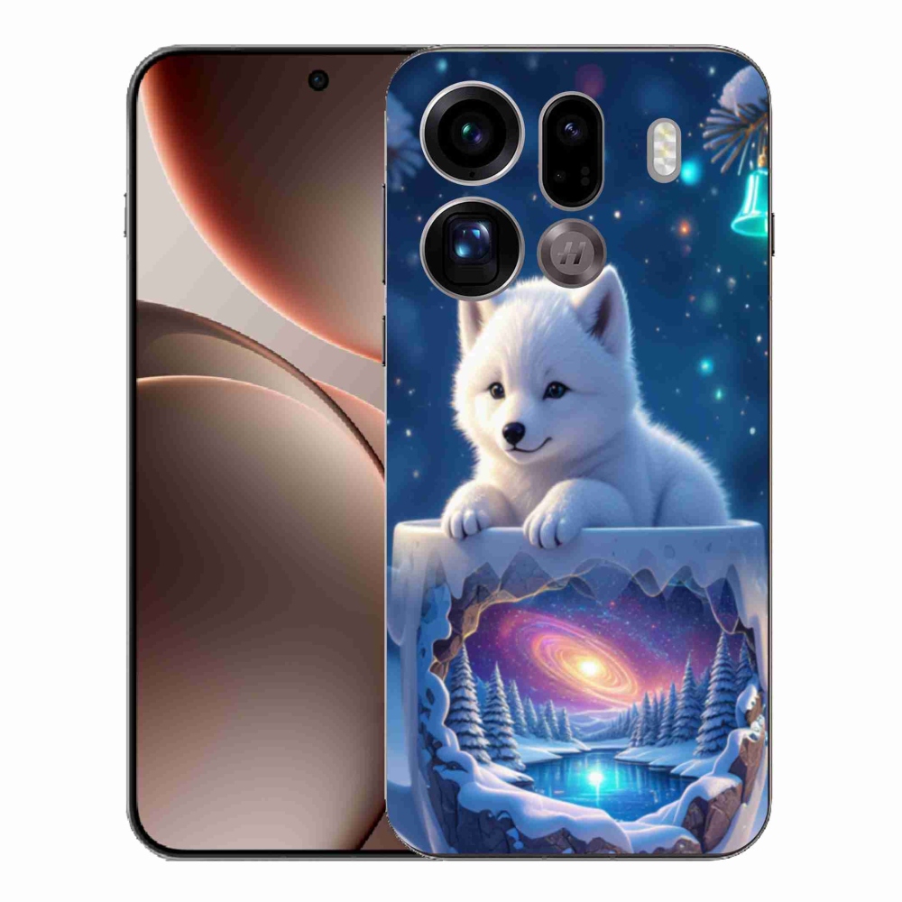 Gél borítás mmCase az Oppo Find X9 Pro számára - Karácsonyi kölyökkutyakölyök