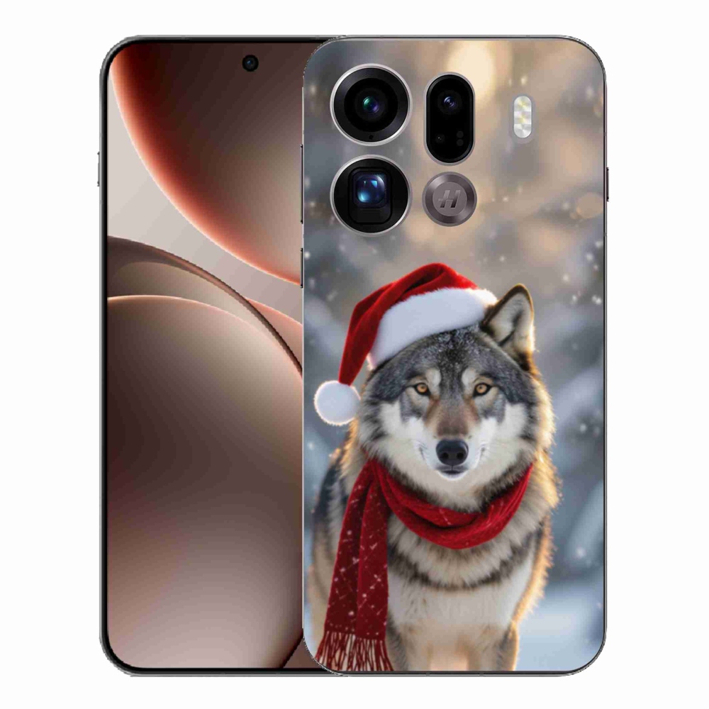 Gél borítás mmCase az Oppo Find X9 Pro számára - Karácsonyi farkas