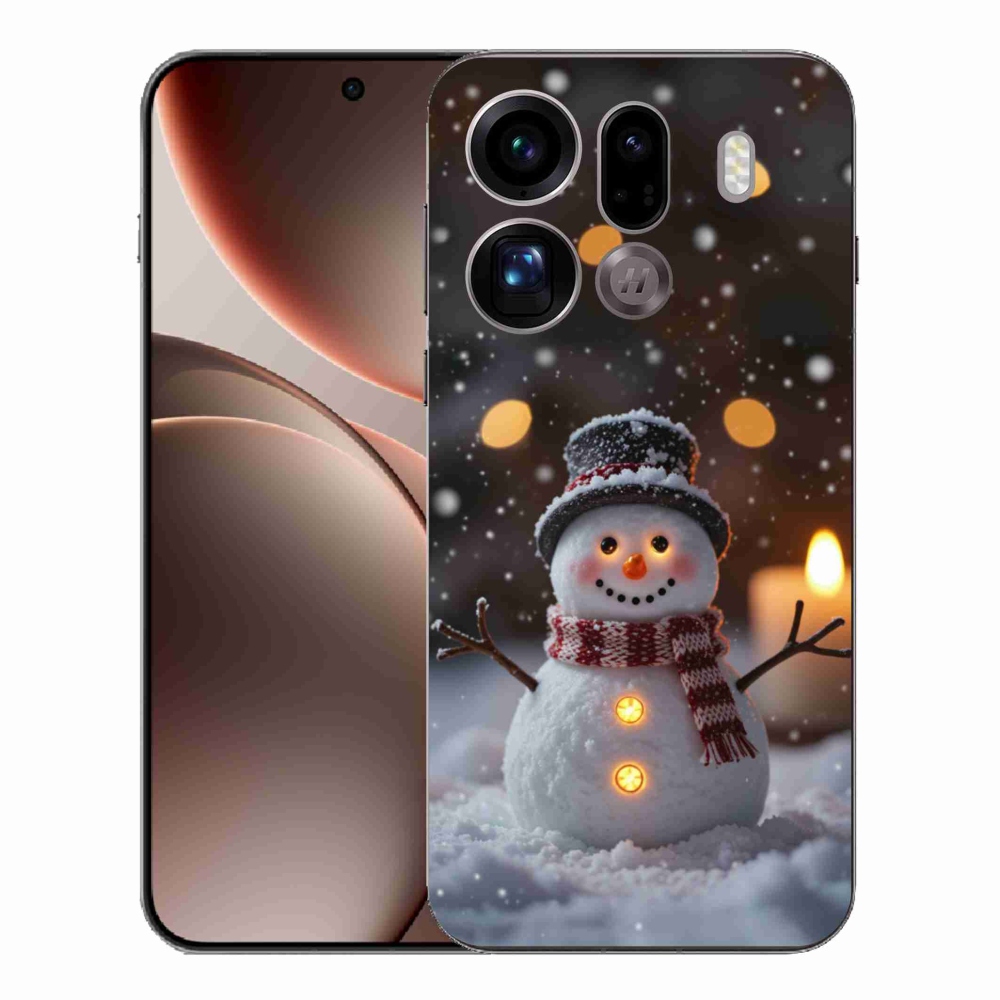 Gél borítás mmCase az Oppo Find X9 Pro számára - boldog hóember