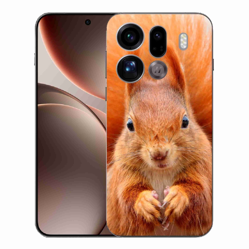 Zselés borítás mmCase az Oppo Find X9 Pro készülékhez - mókus