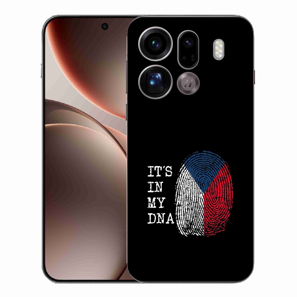 Gél borító mmCase az Oppo Find X9 Pro - zászlós ujjlenyomat fekete háttérrel