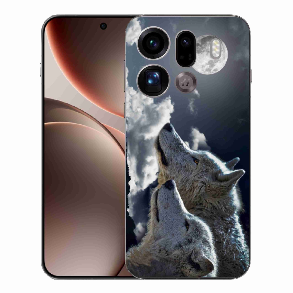 Gél borítás mmCase az Oppo Find X9 Pro számára - farkasok