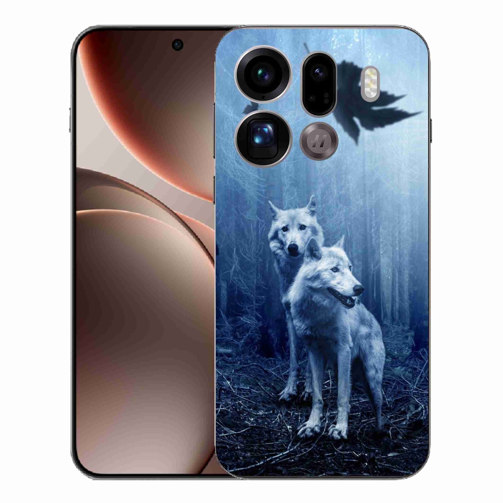 Gél borítás mmCase az Oppo Find X9 Pro számára - farkasok az erdőben