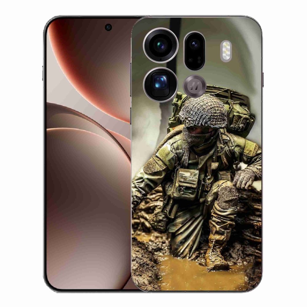 Gél borítás mmCase az Oppo Find X9 Pro számára - katona
