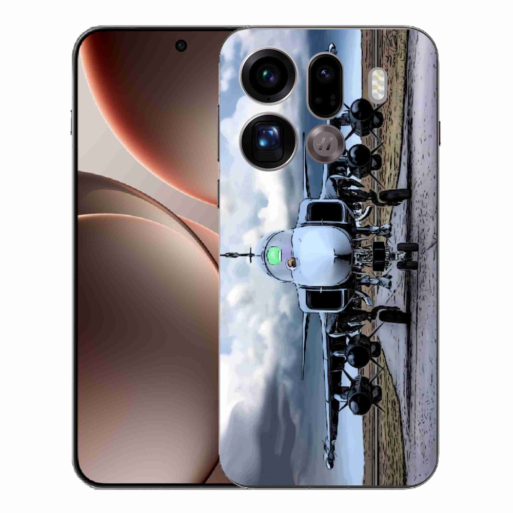 Gél borítás mmCase az Oppo Find X9 Pro számára - katonai repülőgépek