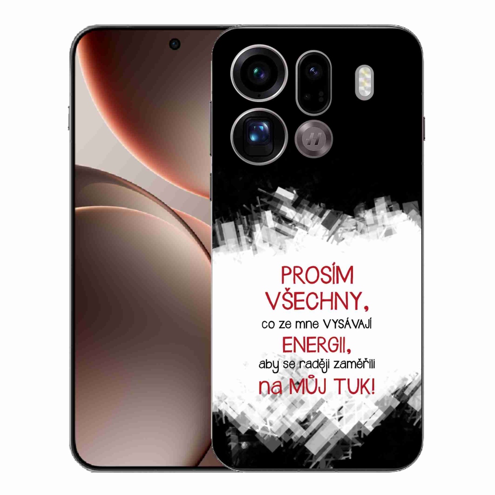 Gél borító mmCase az Oppo Find X9 Pro készülékhez - vicces szöveg 1 piros