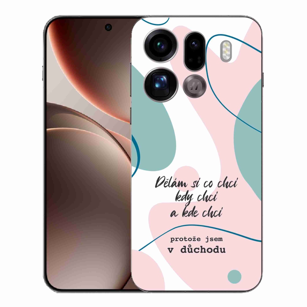 Gél borító mmCase az Oppo Find X9 Pro készülékhez - vicces szöveg 10 fehér háttér