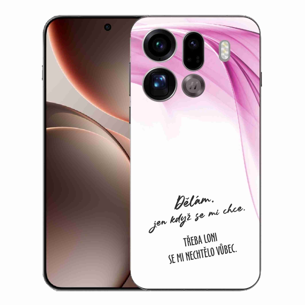 Gél borító mmCase az Oppo Find X9 Pro készülékhez - vicces szöveg 12 fehér háttér