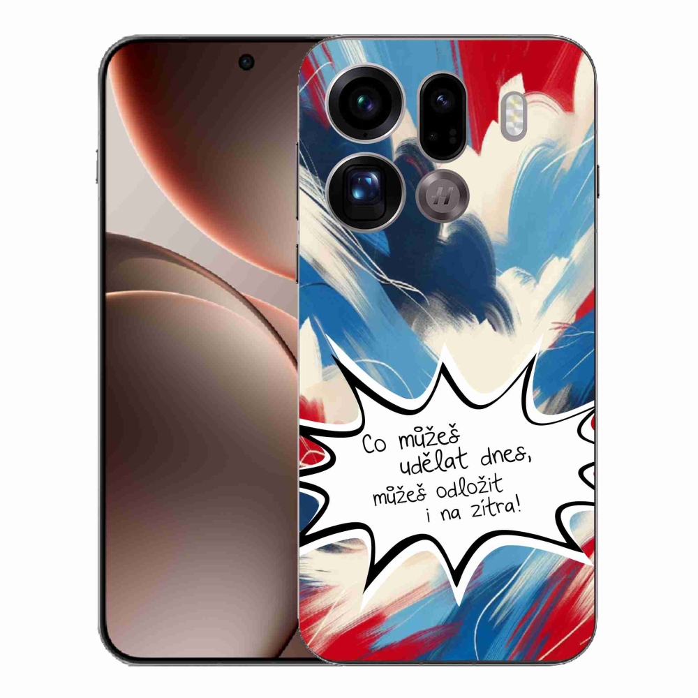 Gél borító mmCase az Oppo Find X9 Pro készülékhez - vicces szöveg 9 fehér háttér