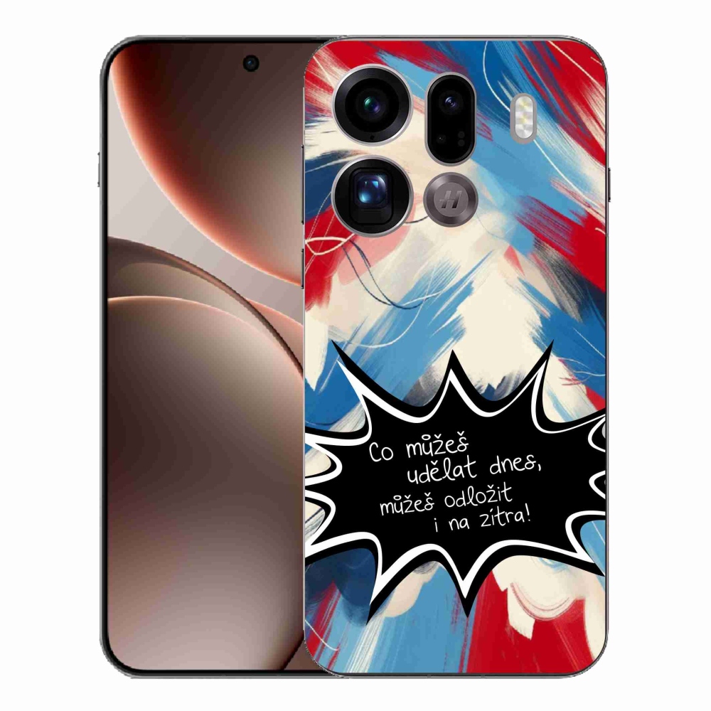 Gél borító mmCase az Oppo Find X9 Pro készülékhez - vicces szöveg 9 fekete háttér