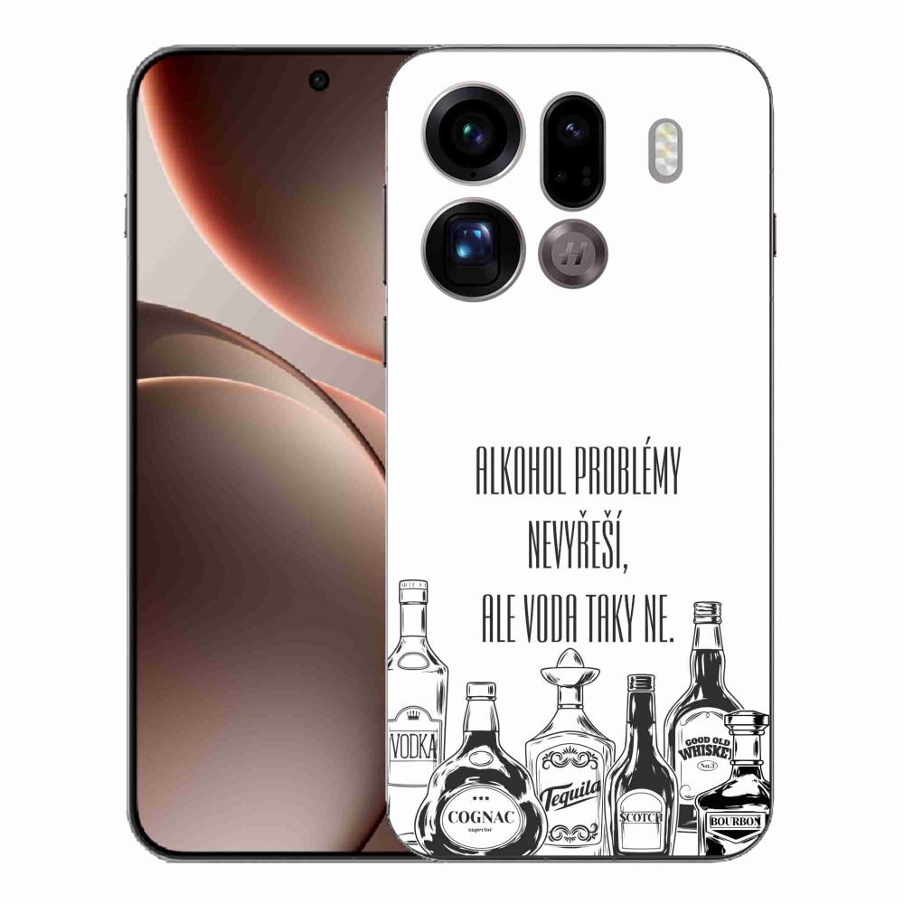 Gél borító mmCase az Oppo Find X9 Pro készülékhez - vicces szöveges fehér háttér