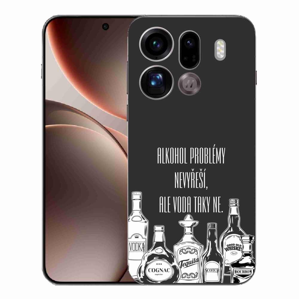 Gél borító mmCase az Oppo Find X9 Pro számára - vicces szöveges fekete háttér