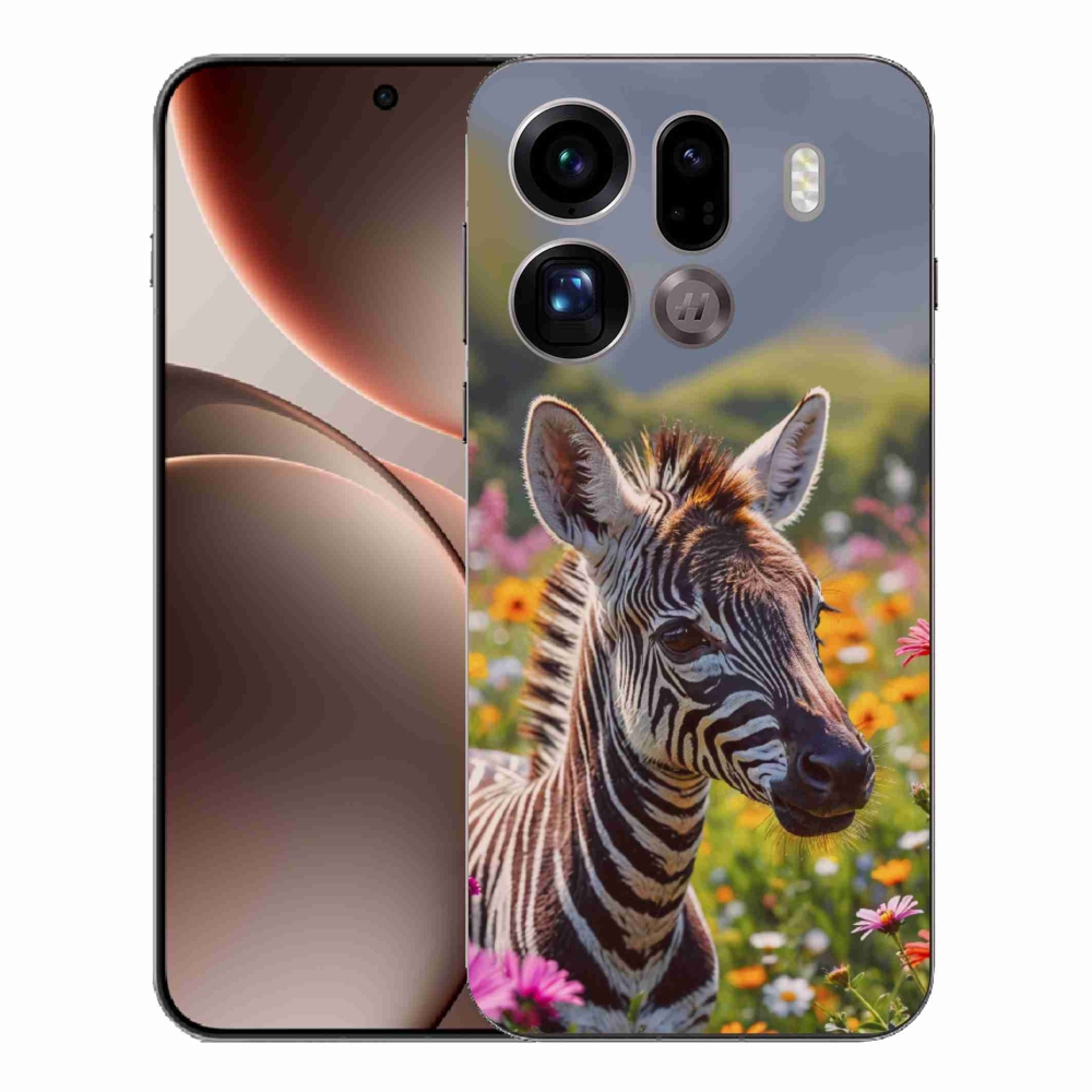 Gél borítás mmCase az Oppo Find X9 Pro számára - zebra a réten