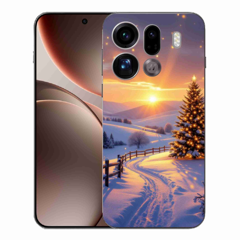Gél borítás mmCase az Oppo Find X9 Pro számára - téli tájkép