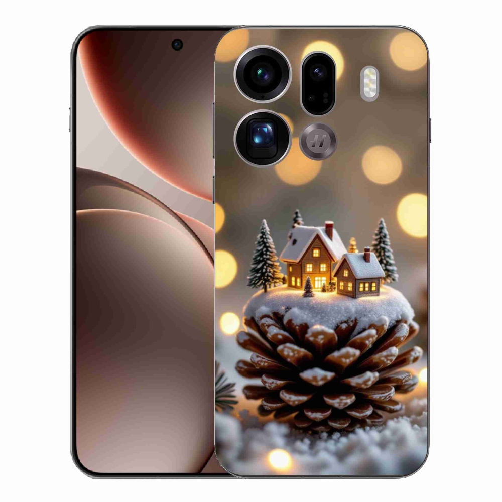 Gél borítás mmCase az Oppo Find X9 Pro számára - téli falu