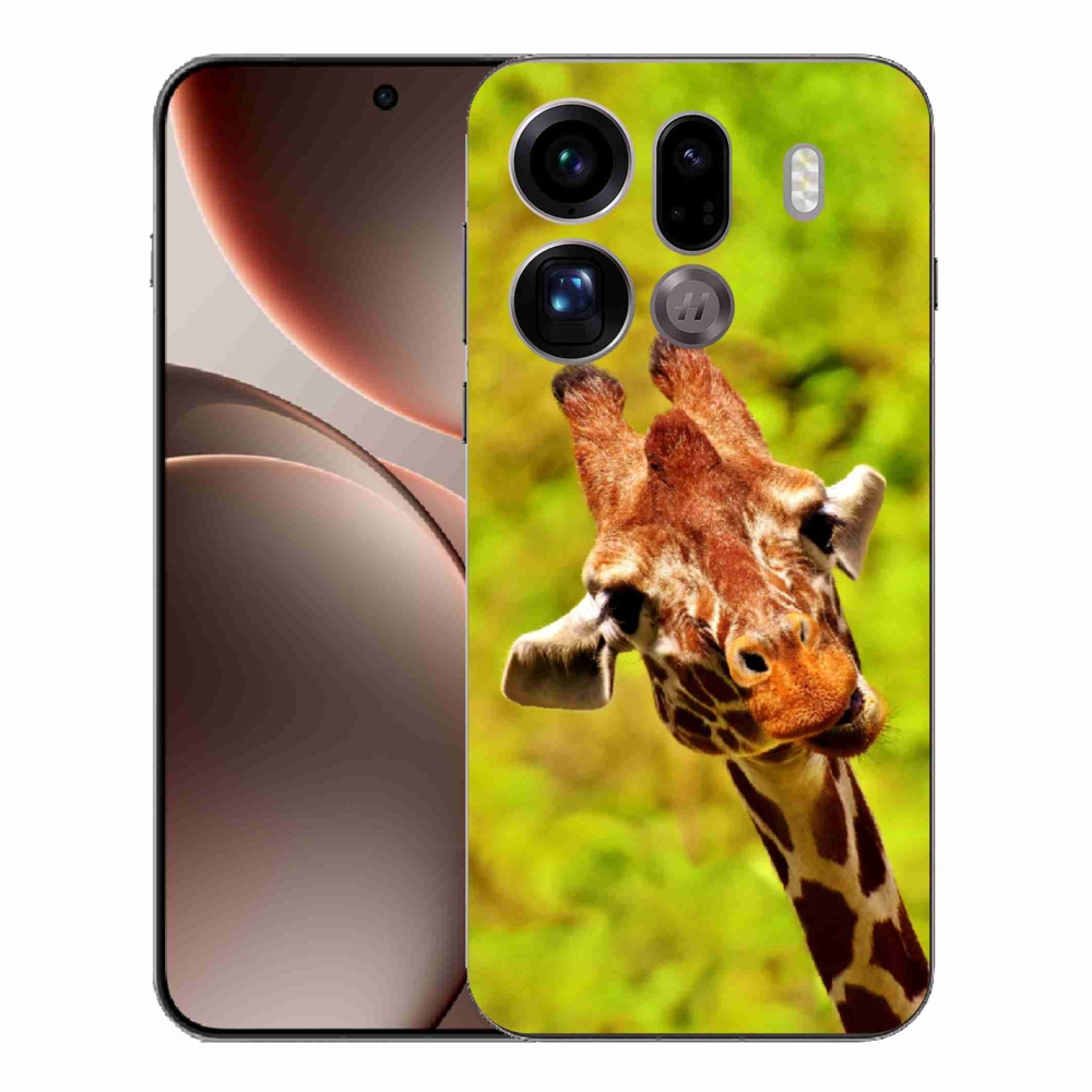 Zselés borítás mmCase az Oppo Find X9 Pro készülékhez - zsiráf