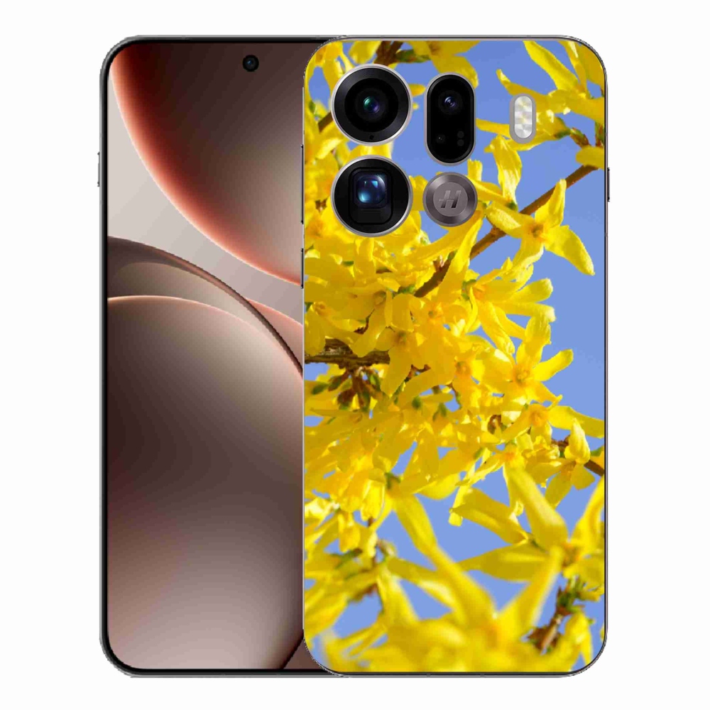 Gél borítás mmCase az Oppo Find X9 Pro készülékhez - sárga virágok