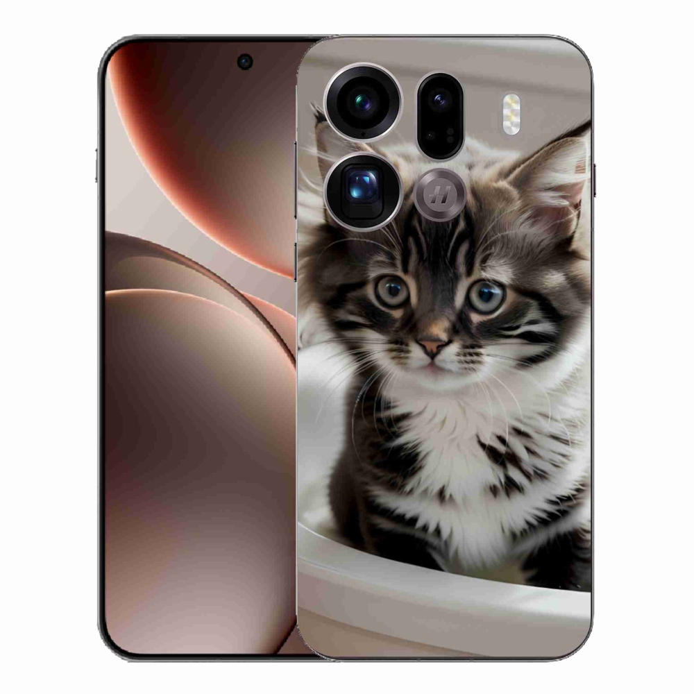Gél borítás mmCase az Oppo Find X9 Pro számára - kíváncsi cica