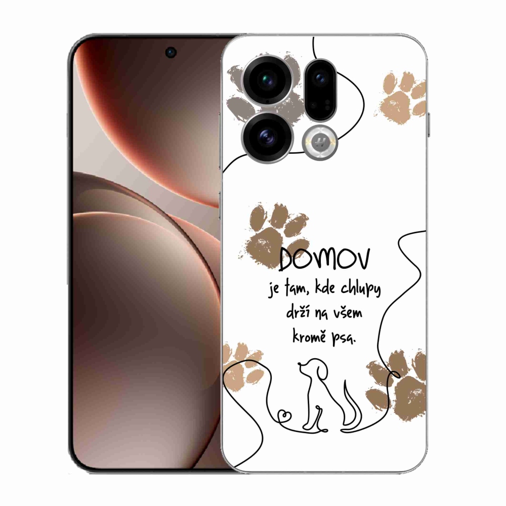 Gél borítás mmCase az Oppo Find X9-hez - kutya motívum fehér háttérrel