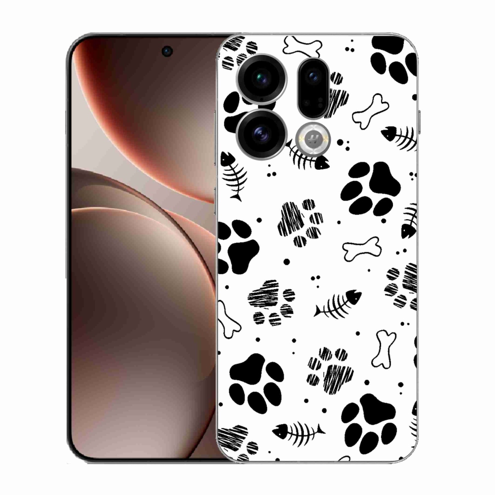 Gél borítás mmCase az Oppo Find X9-hez - kutyamancsok 1