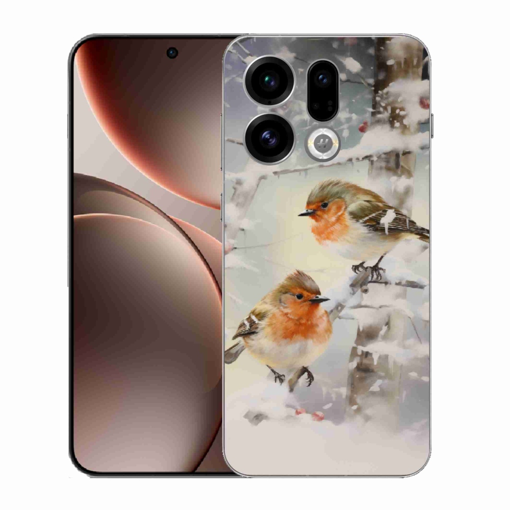Gél borítás mmCase az Oppo Find X9-hez - madarak télen