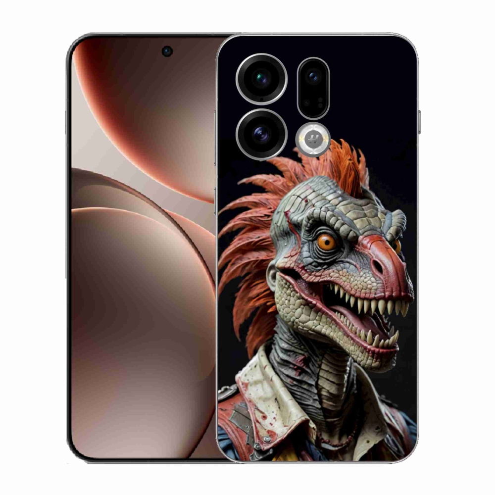 Gél borítás mmCase az Oppo Find X9-hez - punk dinoszaurusz