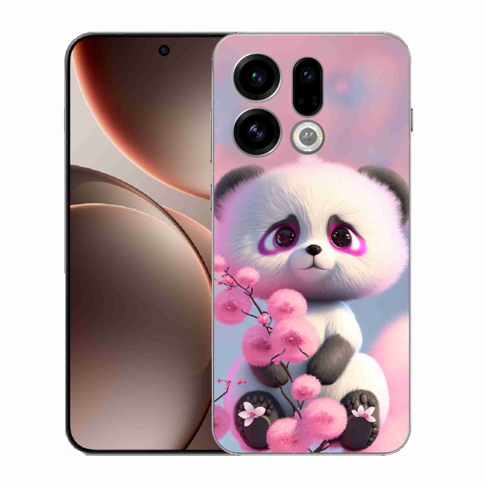 Gél borító mmCase az Oppo Find X9-hez - aranyos panda 1