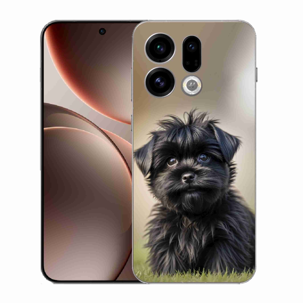Gél borítás mmCase az Oppo Find X9-hez - aranyos fekete kutya