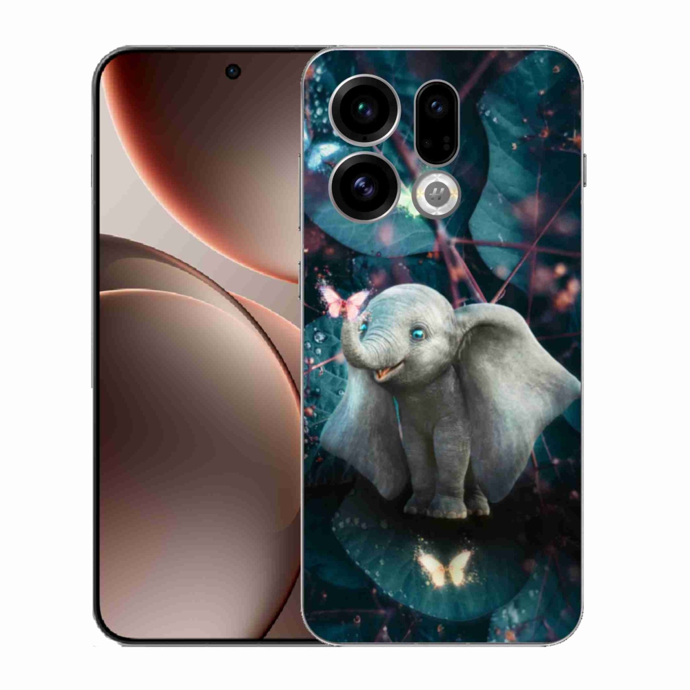 Gél borítás mmCase az Oppo Find X9-hez - aranyos elefánt