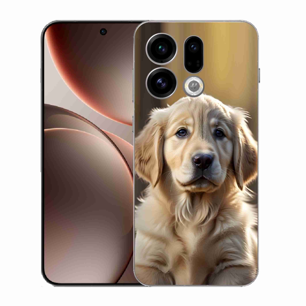 Gél borítás mmCase az Oppo Find X9-hez - aranyos arany retriever