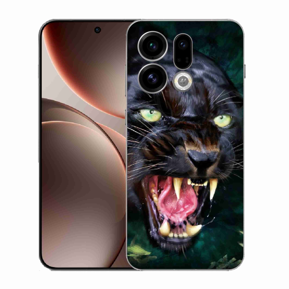 Gél borítás mmCase az Oppo Find X9-hez - dühös fekete párduc