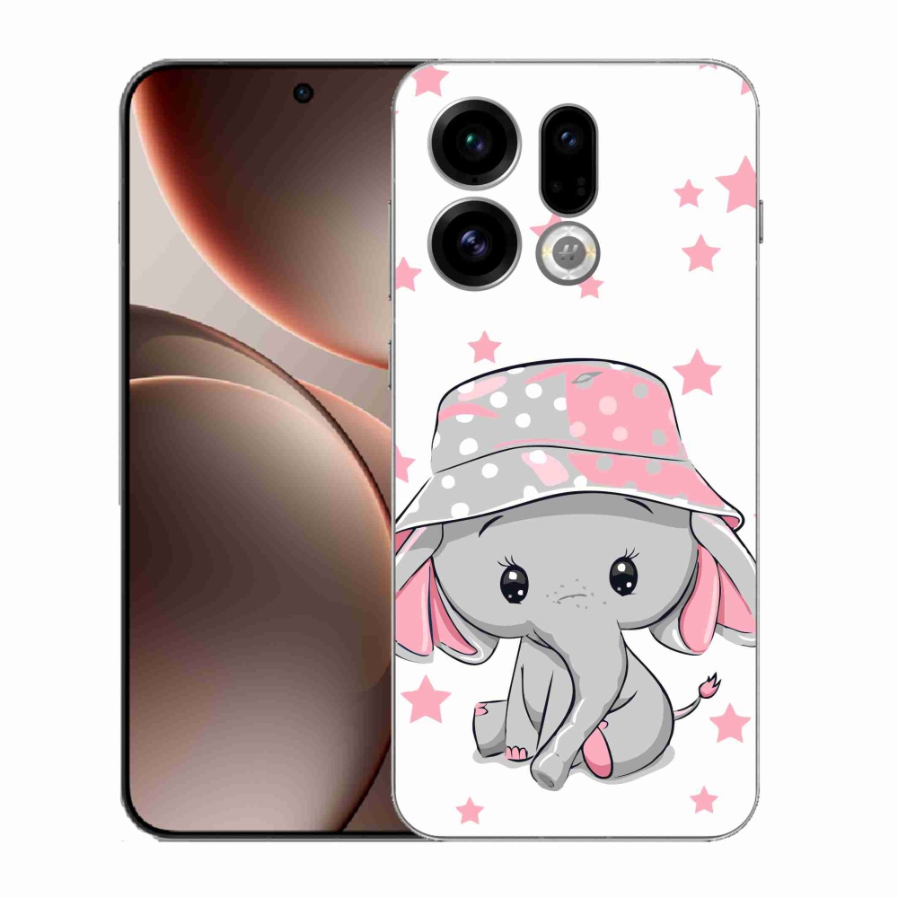 Gél borítás mmCase Oppo Find X9 - rózsaszín elefánthoz