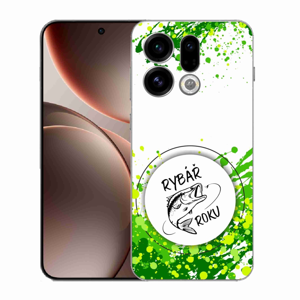 Gél borító mmCase az Oppo Find X9-en - az év halászának fehér háttere