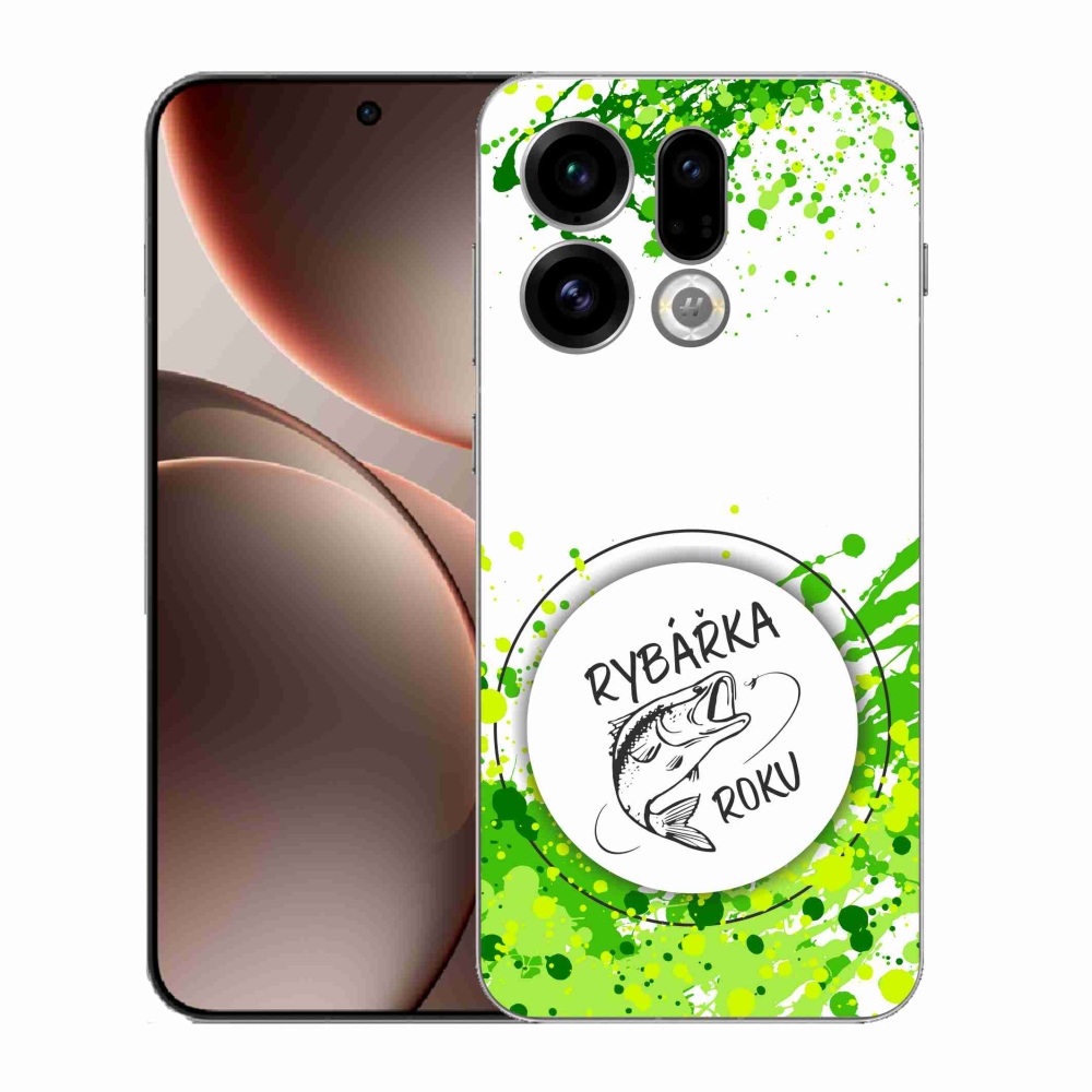 Gél borító mmCase az Oppo Find X9-hez - az év halászának fehér háttere